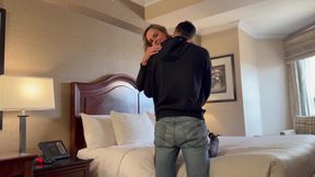 Husband Watches His Friend Creampie His Pantyhose Wife Before Shooting His Cum All Over Her Pussy