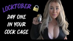 LOCKTOBER - YOUR PATHETIC LITTLE COCK CAGED IN CHASTITY