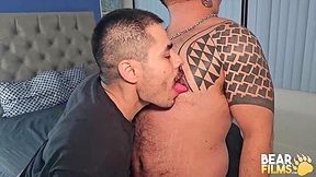 BEARFILMS Tattooed Bear El Macho Activo Slides Dick Into Kryz XXX Hairy Hole