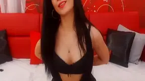 Hot Pretty Shemale Rubs her Dick and Balls