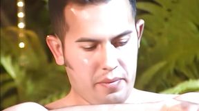 Latina babe rides cock outdoors and gets a cumshot