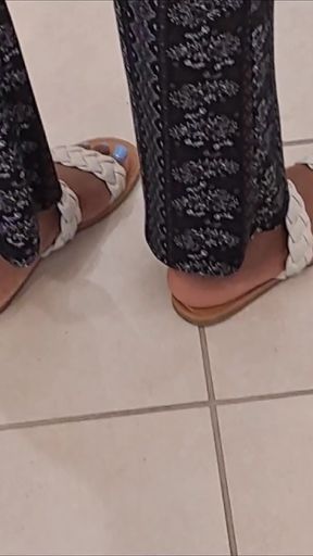 Behind Her Big Booty N Pretty Feet N Blue