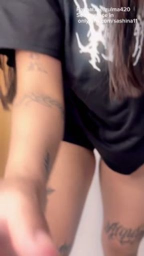 Horny girl asks stranger to use his bathroom and secretly masturbates