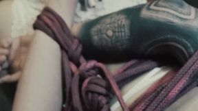 Valkyriz bound, gagged, and dominated by Anuskatzz's Shibari mastery