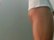 Sensual Top Fitness model taking a shower and jacking off moaning a lot