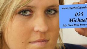 ”Blonde chubby teen at her first porn casting”