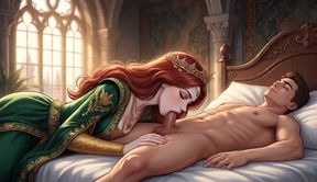 Hot AI princess lets you fuck her in her palace