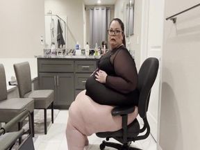 Luxe in Lingerie: Plump Paradise Tight Chair Tease (sd)