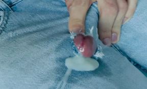 Cum with Levi's jeans