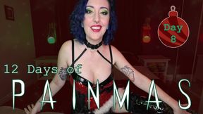 DAY 8 - 12 DAYS OF PAINMAS - Christmas CBT & Pain Play Slave Tasks by Miss Faith Rae with BDSM Instructions & Femdom POV - 720p