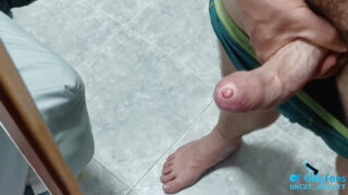 Masturbasi, penis, penis monster, ayah, penis putih besar, tidak disunat – gay dewasa amatir yang tidak disunat melakukan hubungan seks anal