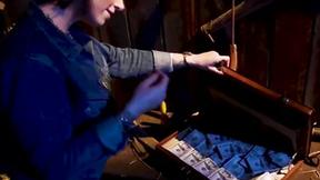 ”Lesbian dominatrix sitting on big titted slave”