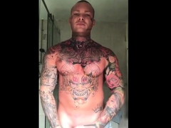 Tattoed guy and huge cock 3