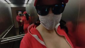 Very Risky Sex in a Elevator with Hot Neighbor Dada Deville