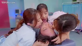 Seductive Japanese Nurse In Stockings Tempts Her Boss With A Blowjob