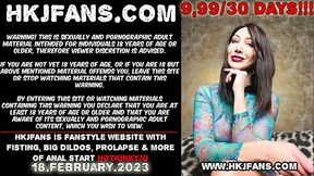 Hotkinkyjo take in her ruined asshole rubber fist from mrhankeys, self anal fisting &amp_ prolapse