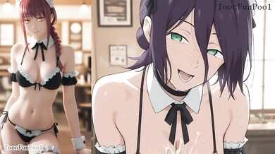 Chainsaw Maid Face Fucked Hard by Kobeni Highlights Cum
