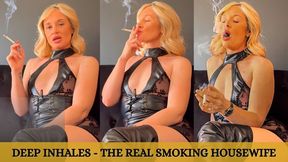 Luxury British MILF Deep Inhale Smoking Fetish with Crossed Legs - The Real Smoking Housewife – Full HD 1080p MP4