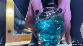 The Mistress is making you a special Halloween potion using her pee