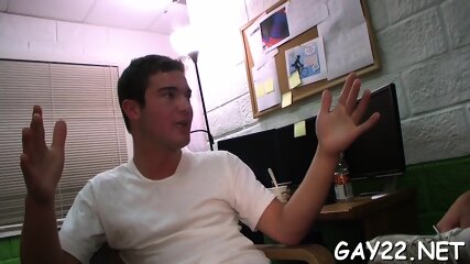 College boy takes first cock