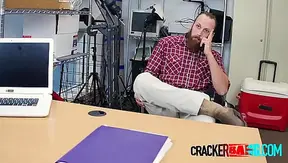 All american gay guy takes directors big black cock deep and hard