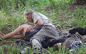 Hobo couple caught fucking