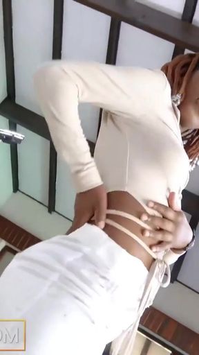 BIG BLACK ASS Ebony Rides Big White Cock POV Reverse Cowgirl In Casting   Clip 1