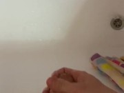 I’m peeing more than one minute! Then I’m washing my penis with soap