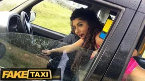 Sex Taxi - Asian Marina Maya gets a taste of a Big Black Cock