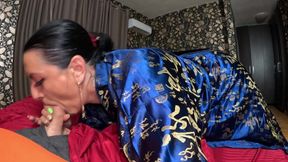 A Slutty Geisha Suck Cock and Play with Cum 274