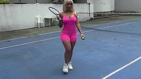 I fucked this booty Latina blondie instead of teaching her tennis