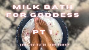 Temptress Mango's "Milk Bath for Goddess Pt. 1" - Ebony Foot Fetish