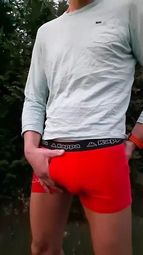 Part 2. Skinny boy with hard morningwood Huge pissing right Iin your face