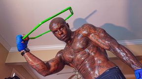 Big Black Hairy Cock Hallelujah Johnson ( Stroking my Cock in your Face)