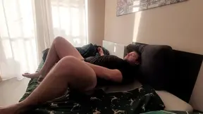 The girlfriend Came in a Loose Sweater and Pegged Her boyfriend with a Strapon Until He Cumshoot