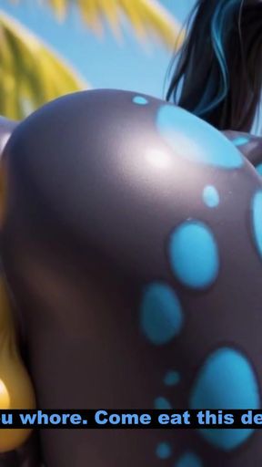 Thrilling moment from "Very beautiful futanari from another world"