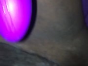 Creamy pussy cums on favorite dildo