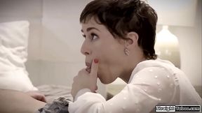 Guy fucks milf as his wife is next to them