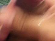 jerking off while watching porn and releasing a thick nut