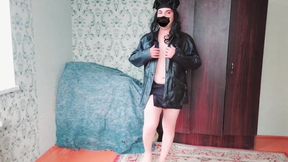 Cool Ladyboy Kitty Crossdresser Femboy Cosplayer Shemale Homemade in Stepsister's Room