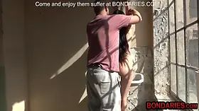 Skinny tied gets tied,spanked and tortured with a vibrator