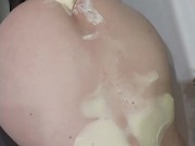 I'm fucking myself with big butter dildo.