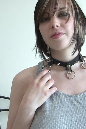 This Naughty Girl in Grey T-shirt Wants to Get Undress