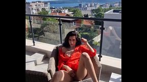 Balcony Masturbation