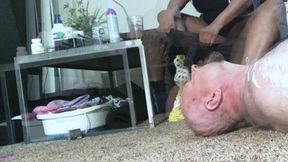 bondage - Goddess MxDominion uses Slave to Lick Her Boots, femdom, boot domination, slave training 1080