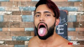 camilo and new guy angel giving each other a nice blowjob, cum in their chests and eating their cum