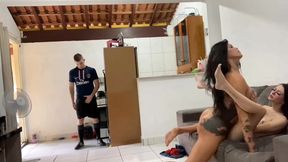 peguei no flagra a sabrina prezzote comendo a badmelli, nao aguentei e entrei no meio e fodi com as duas