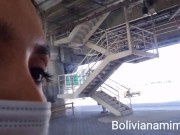 Sin calzon y muy mojadita en el aeropuerto 😜😜😜 Video completo en bolivianamimi.tv