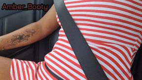 i showed my ebony black pussy to my uber driver and make him honey - amber booty