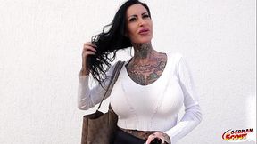 GERMAN SCOUT - Big Boobs MILF Tattoo Bitch Anna70F First Time Porn Casting